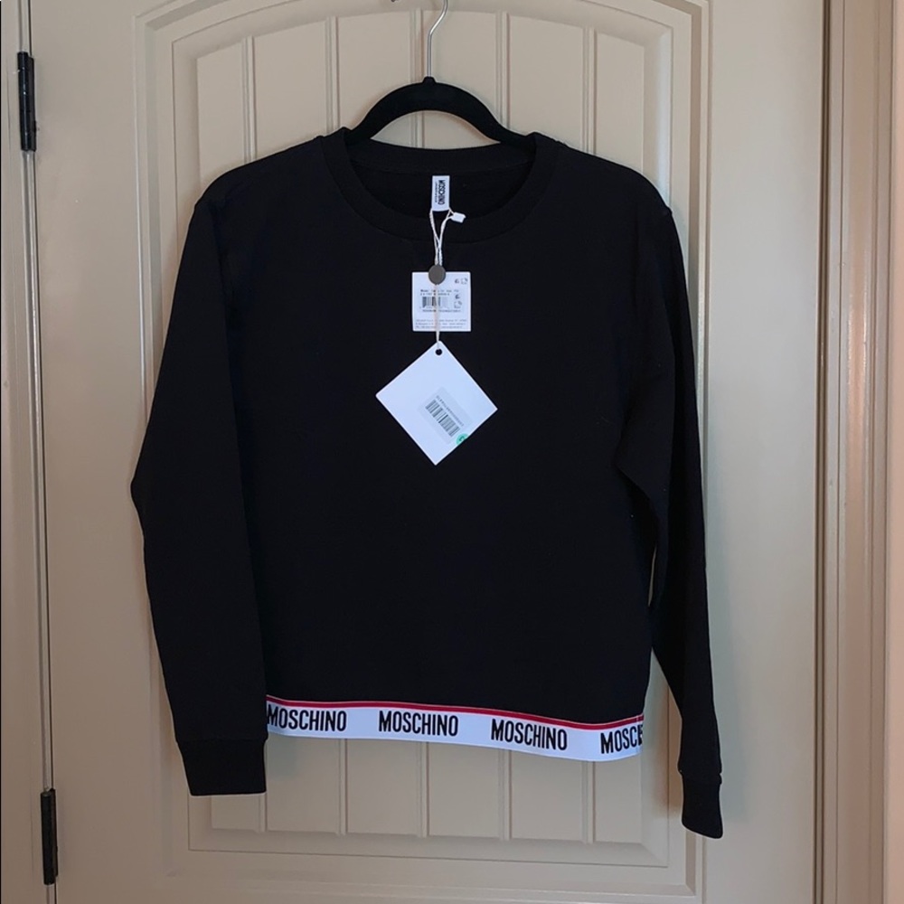 moschino crew neck sweatshirt